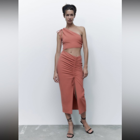 Zara Dresses Nwt Zara Draped Asymmetric Dress Poshmark